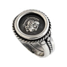 Goddess Athena Coin Ring, Handmade Ring, Sterling Silver Ring (DT-111)