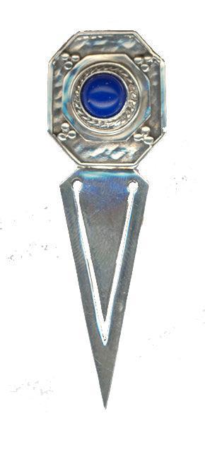 Greek Handmade Bookmark in Sterling Silver with Lapis Lazuli (PH-09) - ELEFTHERIOU EL