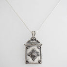 Greek Jewelry, Byzantine Sterling silver Pendant, Solid silver Pendant, Zircon Pendant (PE-81) - ELEFTHERIOU EL