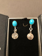 Greek Jewelry, Sterling silver Earrings, Solid silver Earrings, Greek Earrings, Turquoise Earrings - Dinos-Virginia