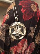 Greek Jewelry, Sterling silver Pendant, Solid silver Pendant, Flower Pendant, Energy Pendant