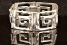 Greek Key Meander Bracelet in Sterling Silver (B-97)