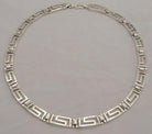 Greek Key Meander Necklace in Sterling Silver (PE-26)