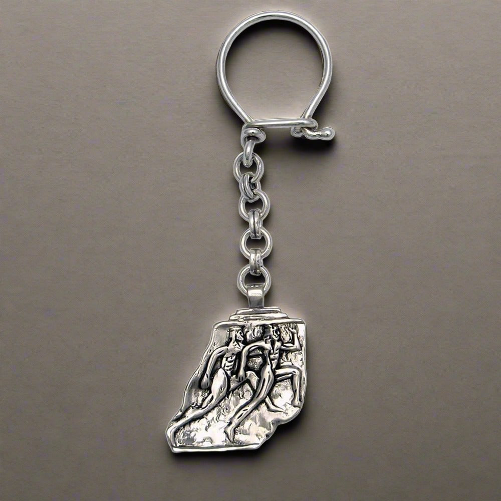 Greek Olympic Runners Key ring in sterling silver (MP-16)
