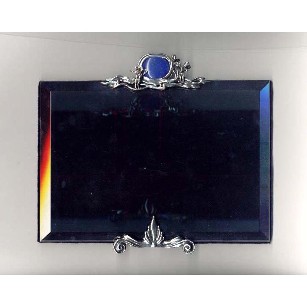 Greek Traditional Lapis Lazuli Bronze Silver Plated Picture Frame (A-63) - ELEFTHERIOU EL
