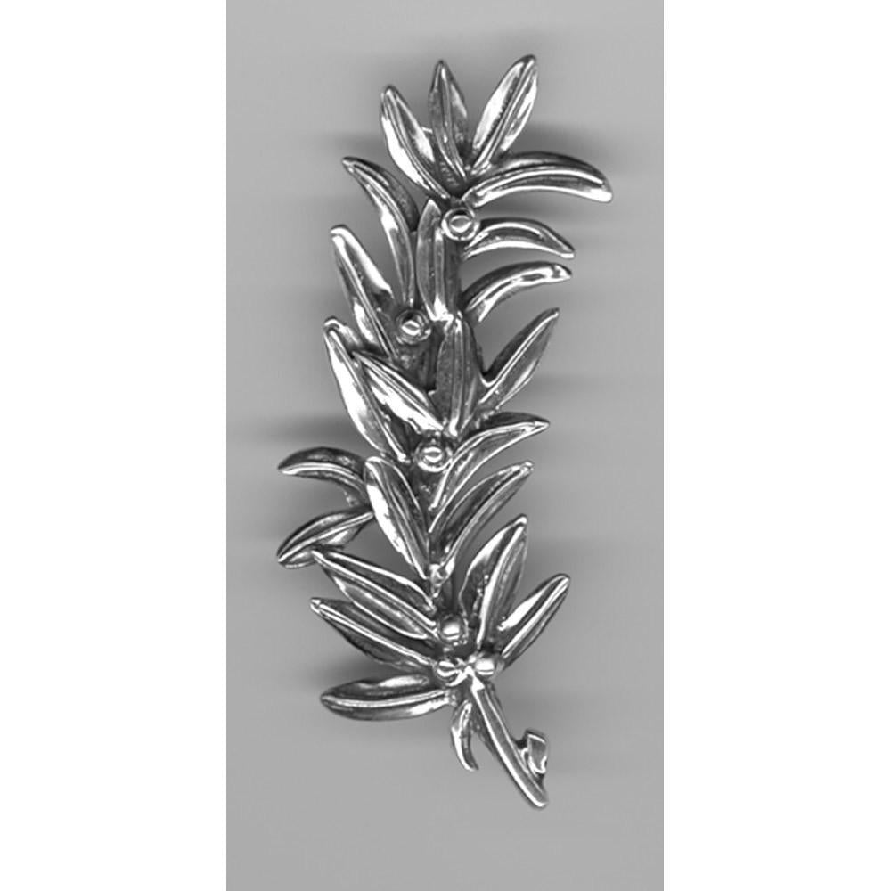 Greek Traditional Olive leaf brooch in Sterling silver (K-22)