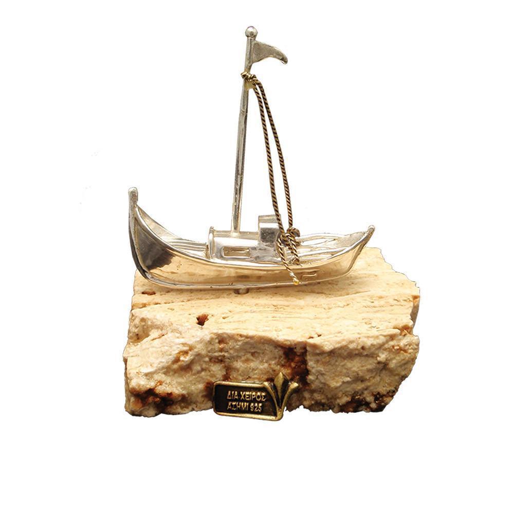 Handmade sailboat in sterling silver Nautical Decor (A-36-31) - ELEFTHERIOU EL