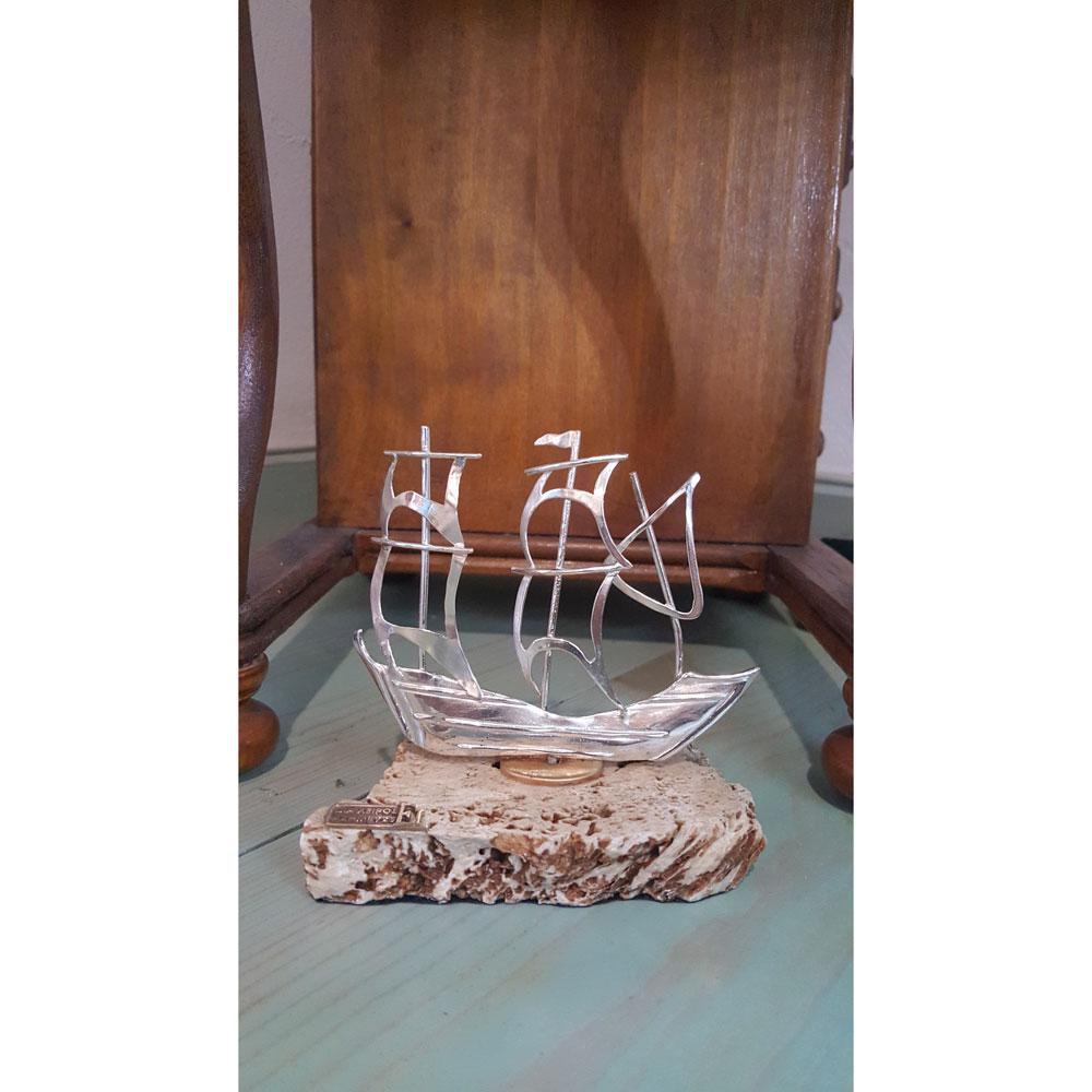 Handmade sailboat in sterling silver Nautical Decor (A-41-32) - ELEFTHERIOU EL