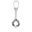 Kotinos Olive leaf Wreath key ring in Sterling Silver, silver keychain, men's gift, handmade keychain (MP-18) - ELEFTHERIOU EL
