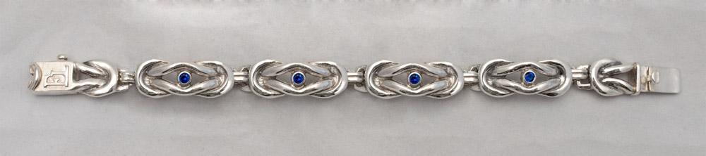 Love Knot Bracelet in Sterling Silver with zircon (B-111) - ELEFTHERIOU EL