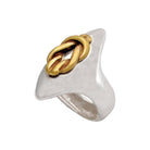Love Knot Ring in Sterling Silver with Gold 14k (DX-10)