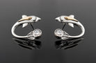 Minoan Dolphins Earrings, sterling silver earrings, Greek Jewelry, Womens Fashion (AG-12)