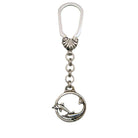 Minoan Dolphins Key ring in sterling silver, silver keychain, men's gift, handmade keychain (MP-08)