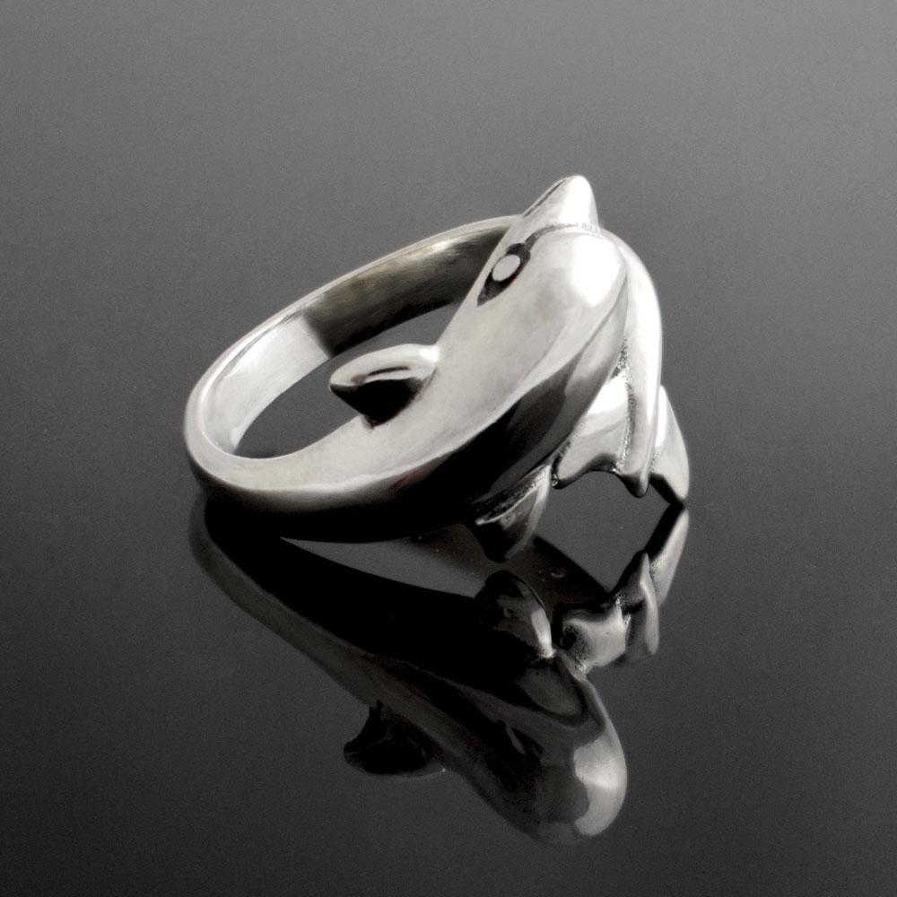 Minoan Dolphins Ring in Sterling Silver (DT-83)