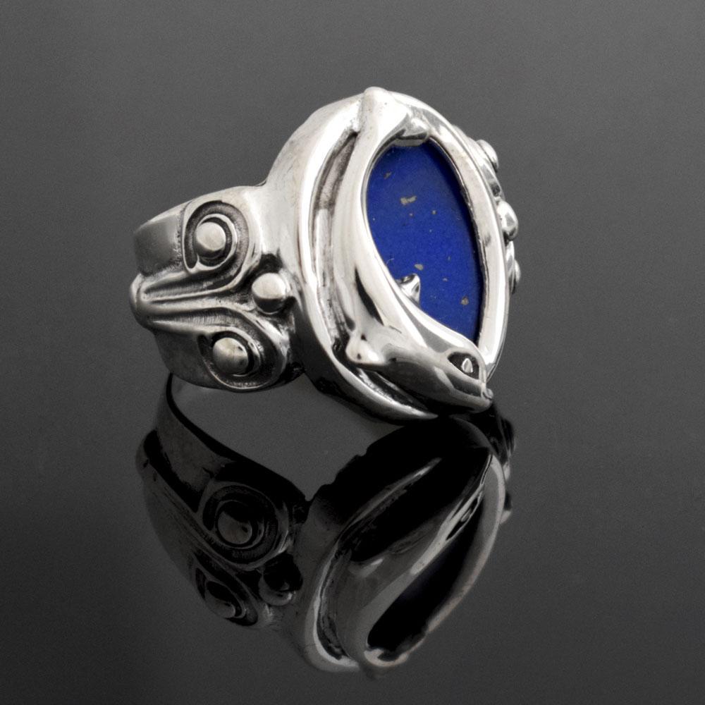 Minoan Dolphins Ring in Sterling Silver (DT-87)