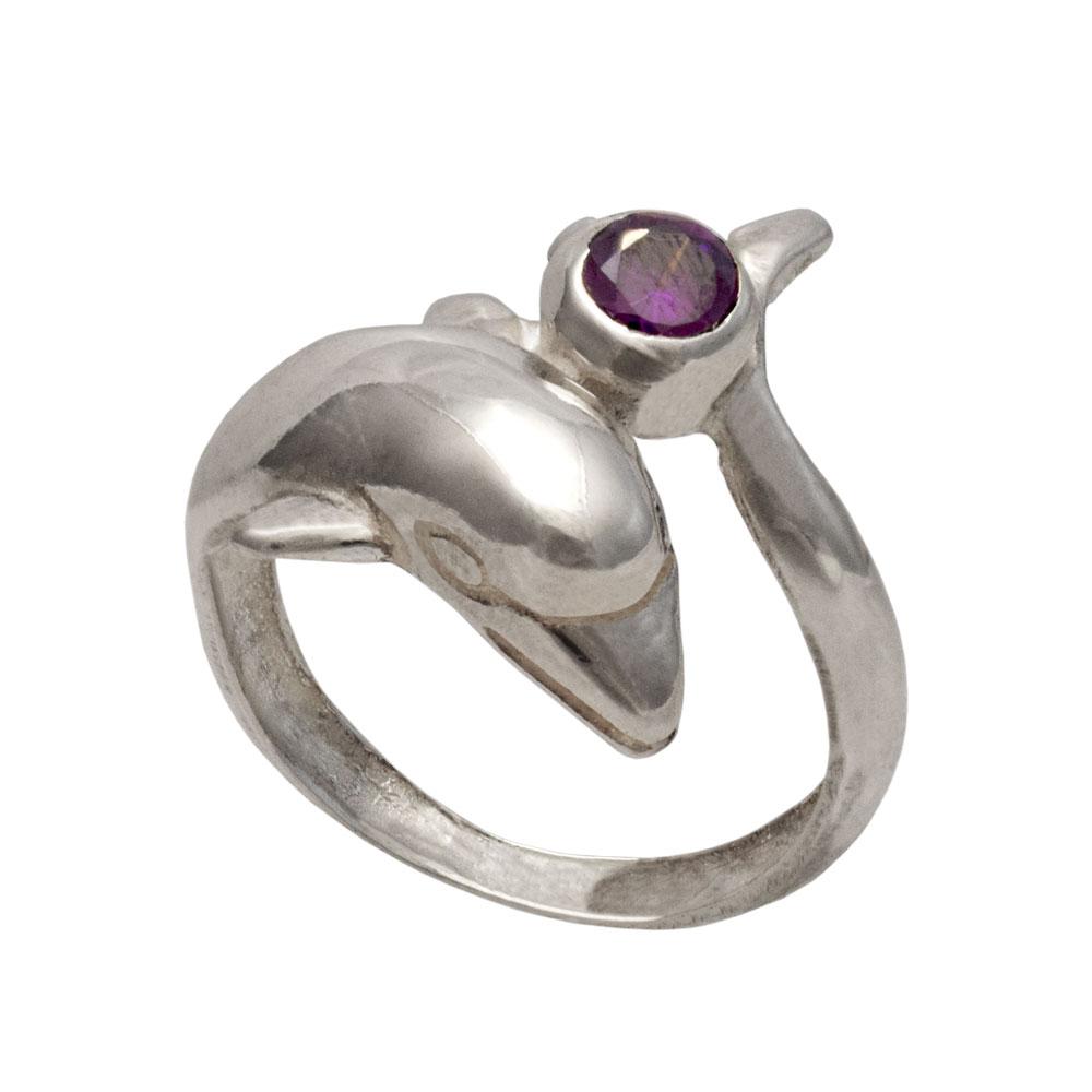 Minoan Dolphins Ring in Sterling Silver (DT-88)