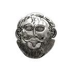 Mycenean Mask of Agamemnon Brooch in Sterling Silver (K-86)