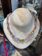 Necklace in 18k Gold with Amethyst