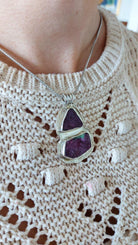 Raw Purple Diopside, old chain, modern Necklace, modern Jewelry, Handmade Necklace, Greek Jewelry, Genuine Raw Diopside