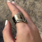 Ring in Sterling Silver with Decorative Black Patina (Oxidation) (DM-37)