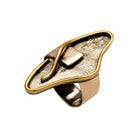 Ring in Sterling Silver with Decorative Black Patina (Oxidation) (DM-39) - ELEFTHERIOU EL