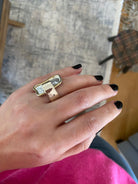 Ring in Sterling Silver with Decorative Black Patina (Oxidation) (DM-42)