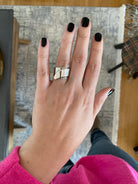 Ring in Sterling Silver with Decorative Black Patina (Oxidation) (DM-45) - ELEFTHERIOU EL