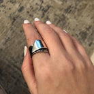 Ring in Sterling Silver with Decorative Black Patina (Oxidation) (DM-47)