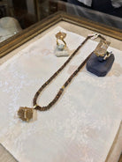 Rutile quartz funcy cut jewelry set, one of a kind, 18k gold jewelry, Fine Jewelry, Handmade Jewelry, Greek Jewelry
