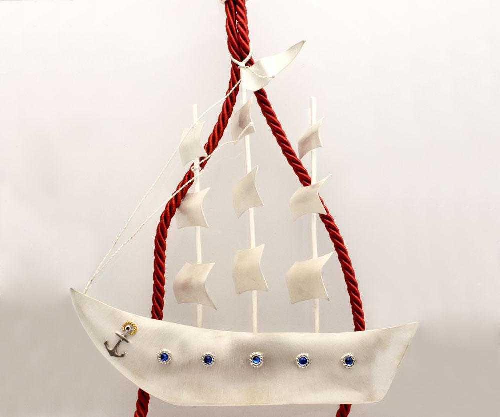 Sailboat - Decorative Sailboat, Home Decoration, Welcome Gift, Wall Hanger (XM-08) - ELEFTHERIOU EL