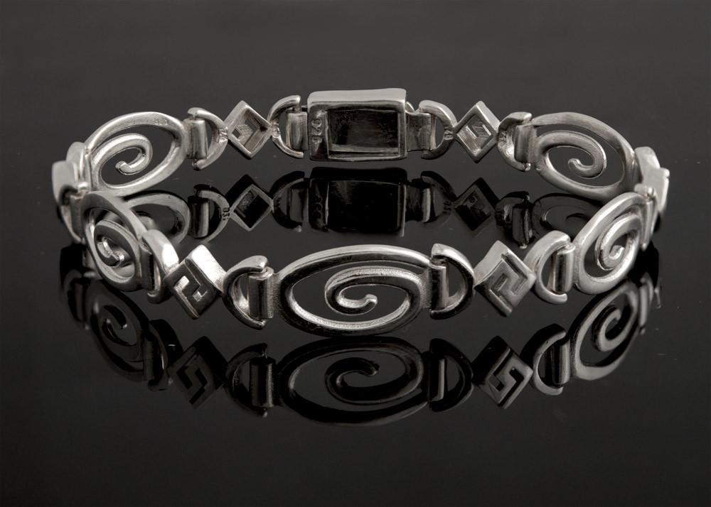 Spiral Bracelet in Sterling Silver (B-49) - ELEFTHERIOU EL