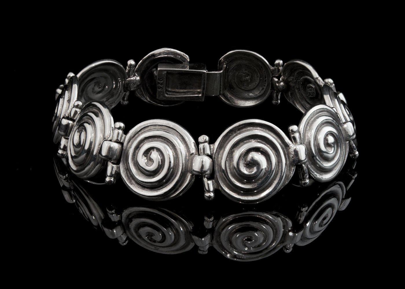 Spiral Bracelet in Sterling Silver, Spiral Bracelet (B-92)