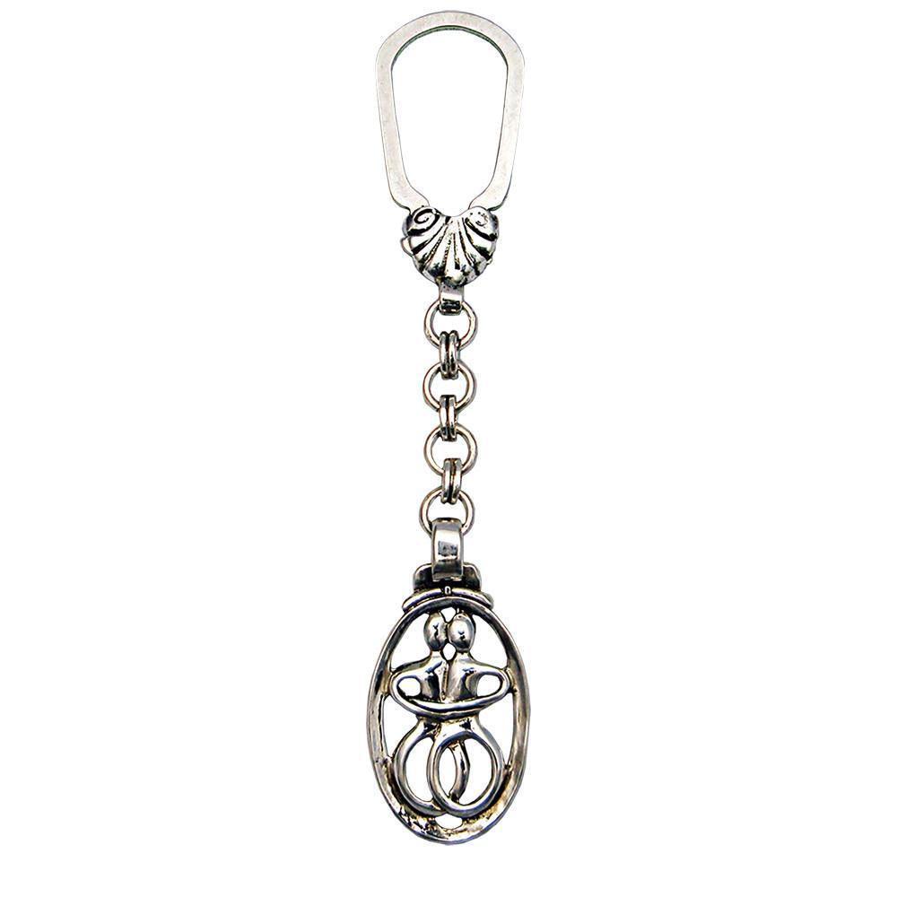 The Lovers Key ring in sterling silver (MP-07) - ELEFTHERIOU EL